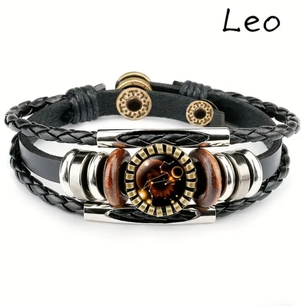 LEO Constellation Beaded PU Leather And Charm Bracelet ♌️